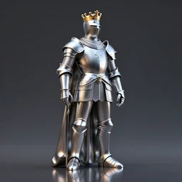 statue king knight, chrome, reflect 8 k uhd, unreal engine, octane render in the artstyle of finnian macmanus, john park and greg rutkowski