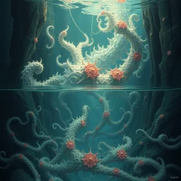 creature infusion digitalart image submerged surrealism parfait luscious contemporaryart kaur fractal submerged [... ] natgeo fractal apocalyptic illustration groundwater venetian