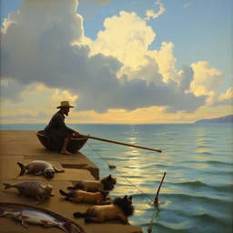 the fisherman, by joaquin sorolla y bastida, painted in year 1 6 0 4