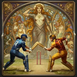 xmen playing cricket, deep focus, d & d, fantasy, intricate, elegant, highly detailed, digital painting, artstation, concept art, matte, sharp focus, illustration, hearthstone, art by artgerm and greg rutkowski and alphonse mucha
