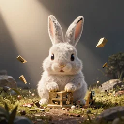 bunny destroyed by logic, cartoon
