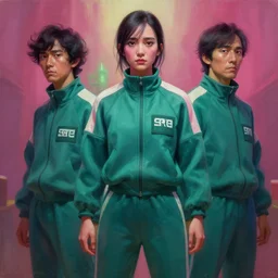 squid game, fullbody, ultra high detailed, oil painting, greg rutkowski, charlie bowater, yuumei, yanjun cheng, unreal 5, daz, hyperrealistic, octane render, rpg portrait, dynamic lighting, fantasy art, beautiful face