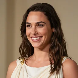 Gal Gadot smiling as a Greek Goddess, Highly detailed