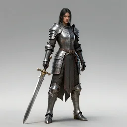 a warrior woman holding a dragon sword, full body armour, highly detailed, octane render, high quality, matte painting by simon stalenhag, horizon forbidden west, 4 k