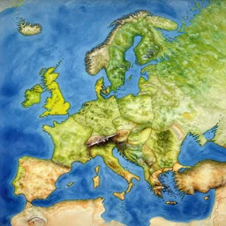 a painting of alternate history map, 4k