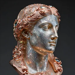 elgin marbles by bernard leach robin wight sparkles, shine glimmer, metallic colors, glass, oxidized copper led light, highly detailed and intricate, hdr, hyper detailed, intricate, elite, ornate, elegant, luxury, focus, unreal engine, trending on artstation, octane, trending on deviantart weta digital, micro details,