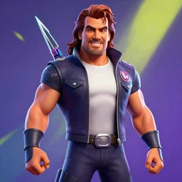 Ric Flair Portrait in the style of Fortnite