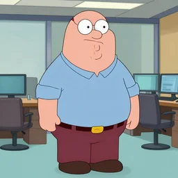 peter griffin in an episode of the office