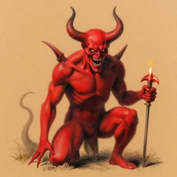 A pastel drawing of hell