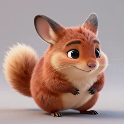 disney pixar chinchilla, detailed fur, concept artwork, 3 d render official art, zootopia, chinchilla animal