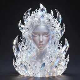 A fancy portrait of a crystalized cover in flames by Greg Rutkowski, beeple, Sung Choi, Mitchell Mohrhauser, Maciej Kuciara, Johnson Ting, Maxim Verehin, Peter Konig, final fantasy, macro lens, 35mm, 8k photorealistic, cinematic lighting, HD, high details, dramatic, dark atmosphere, trending on artstation