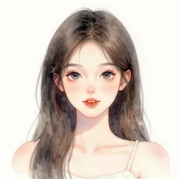 pretty girl, water color,
