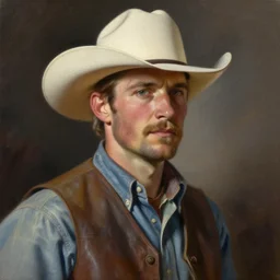 a beautiful painting of a cowboy by edward borein