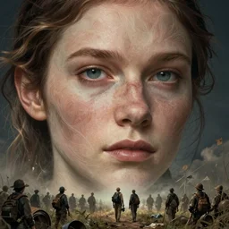 procedural human in the wild, long shot by martin lee madgwick and jacek yerka, inspired by ross tran, epic, huge scale, beautiful fine face features, intricate high details, sharp, ultradetailed