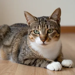 body of cat with head of a dog