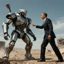 Obama fighting against the Terraformars.