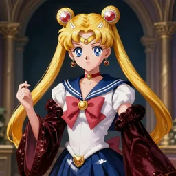 Elizabethan renascence Tudor themed sailor moon school girl