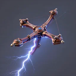 a single lightning bolt crossbow made by pixar artists, concept art, intricate, 8 k