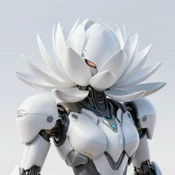futuristic nymphaea themed mecha waterlily upper body, sepals forming helmet, highly detailed, nymphaea, 8 k hd resolution, barbatos mech with floral inlay, bandai box art, star wars, makoto kobayashi, frank gehry, raymond swanland