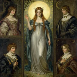 a beautiful sorceress by Edgar Maxence, Ross Tran and  Jules Bastien-Lepage and greg rutkowski