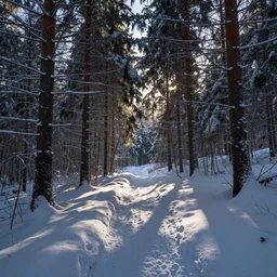 a winter forest