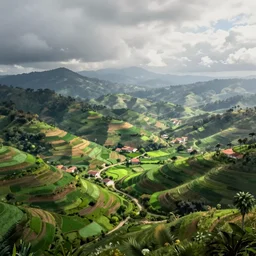 quindio landscape, concept art for a dark souls game, concept art, 4 k, video game art, trending on artstation