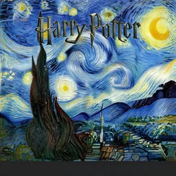 harry potter and the philosopher's stone book cover design by van gogh