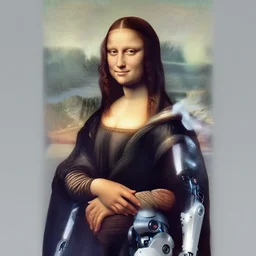 centered portrait photo by leonardo da vinci of classical girl as a cyberpunk mecha humanoid robotic parts wearing goggles with bright lights, real human face, serpentine pose, inside white room, ultra - realistic and detailed, 8 k