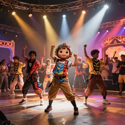 a backyardigans dancing in rave party