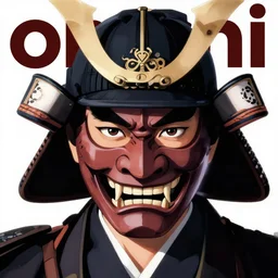1 9 7 9 omni magazine cover of hiroyuki sanada in a samurai hat and oni half - mask. piercing gaze. simple stylized cyberpunk photo by josan gonzalez.