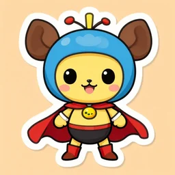 cute miss mascot larveyette larveyette sewaddle super hero sticker art, cronobreaker, beeple game icon
