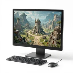 ai generated civilization, an entire living and sentient civilization inside the computer from your input, product display ces e 3, photograph 2 0 0 8