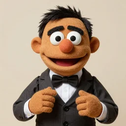 Mr. Bean depicted as a muppet