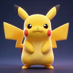 colourful caricature - 3 d vfx art - of a pikachu, art style by james jean & hsiao - ron cheng, character concept art, unreal engine render, digital illustration, sharp, intricate detail, volumetric light, ray tracing, soft light, symmetric, pinterest, artstation, behance,