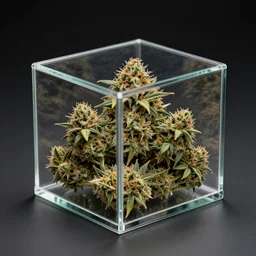 glass box full of cannabis marijuana, beautiful, octane render, nug pic, ray tracing, 8 k, unreal engine 5