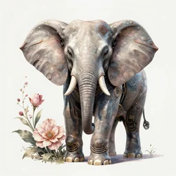 symmetry!! portrait of a hybrid robot elephant, floral! horizon zero dawn machine, intricate, elegant, highly detailed, digital painting, artstation, concept art, smooth, sharp focus, illustration, art by artgerm and greg rutkowski and alphonse mucha, 8 k
