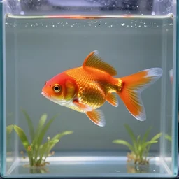 goldfish status in the brutalist style