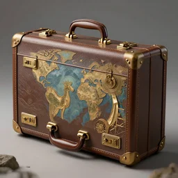 a mythical briefcase that has been through many travels