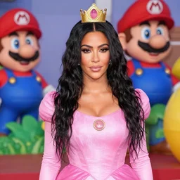 kim kardashian as princess daisy super mario