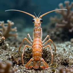 mantis shrimp in the shape of a human, realistic,