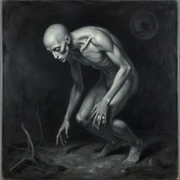 the creature at the end of the universe, painted by zdzislaw beksinski