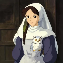 florence nightingale with her pet owl in the pocket of her apron gapmoe yandere grimdark, trending on pixiv fanbox, painted by greg rutkowski makoto shinkai takashi takeuchi studio ghibli