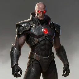 darkseid in a futuristic suit with red eyes, concept art by xul solar, artstation, antipodeans, # vfxfriday, artstation hd, apocalypse art