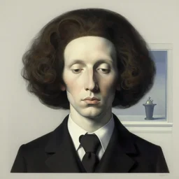 figurative avant garde post - morden monumental dynamic portrait by magritte and edward hopper, inspired by william blake and gaugin, illusion surreal art, highly conceptual figurative art, intricate detailed illustration, controversial poster art