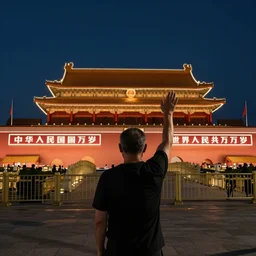 roger waters salute in tiananmen square
