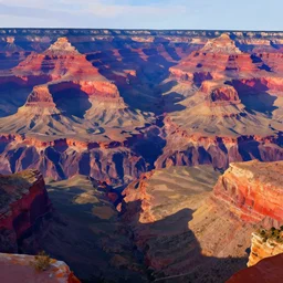 the grand canyon, electric colors, digital painting