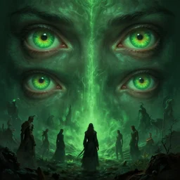 epic professional digital art of hungry eyes, chartreuse ambient light, painted, mysterious, cinematic boreal scene, eerie, mythic, detailed, intricate, grand, leesha hannigan, wayne haag, reyna rochin, ignacio fernandez rios, mark ryden, van herpen, artstation, cgsociety, epic, stunning, gorgeous, much wow