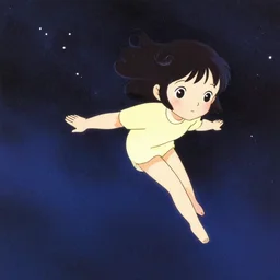 full body portrait of a young girl drifting away in space views from a distance, colorful, cute face by mika pikazo, ( yoshinari yoh ), mai yoneyama, dynamic pose, kyoani, rounded eyes, illustration, christopher balaskas, anime poster, mads berg, pixiv, textured, shading