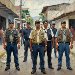 columbian drug cartels, on the streets, Greg Rutkowski painting