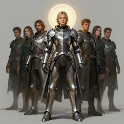masterpiece concept art by thomas blackshear, imogen poots as a space knight, unreal engine render, matte painting, holy halo, by and hsiao ron chen, artgerm, lawren harris, eve ventrue, magali villeneuve, jeremy lipkin, rob rey, christophe vacher